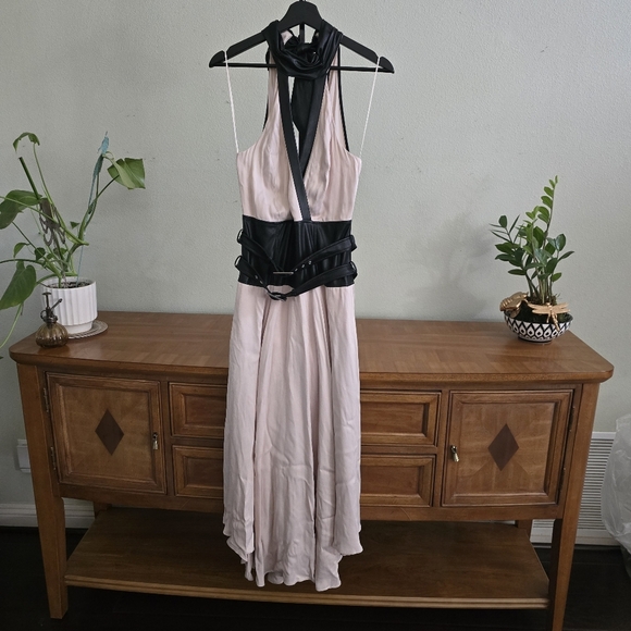 Anthropologie Maeve Draped Tie-Neck Midi Dress - Picture 6 of 13